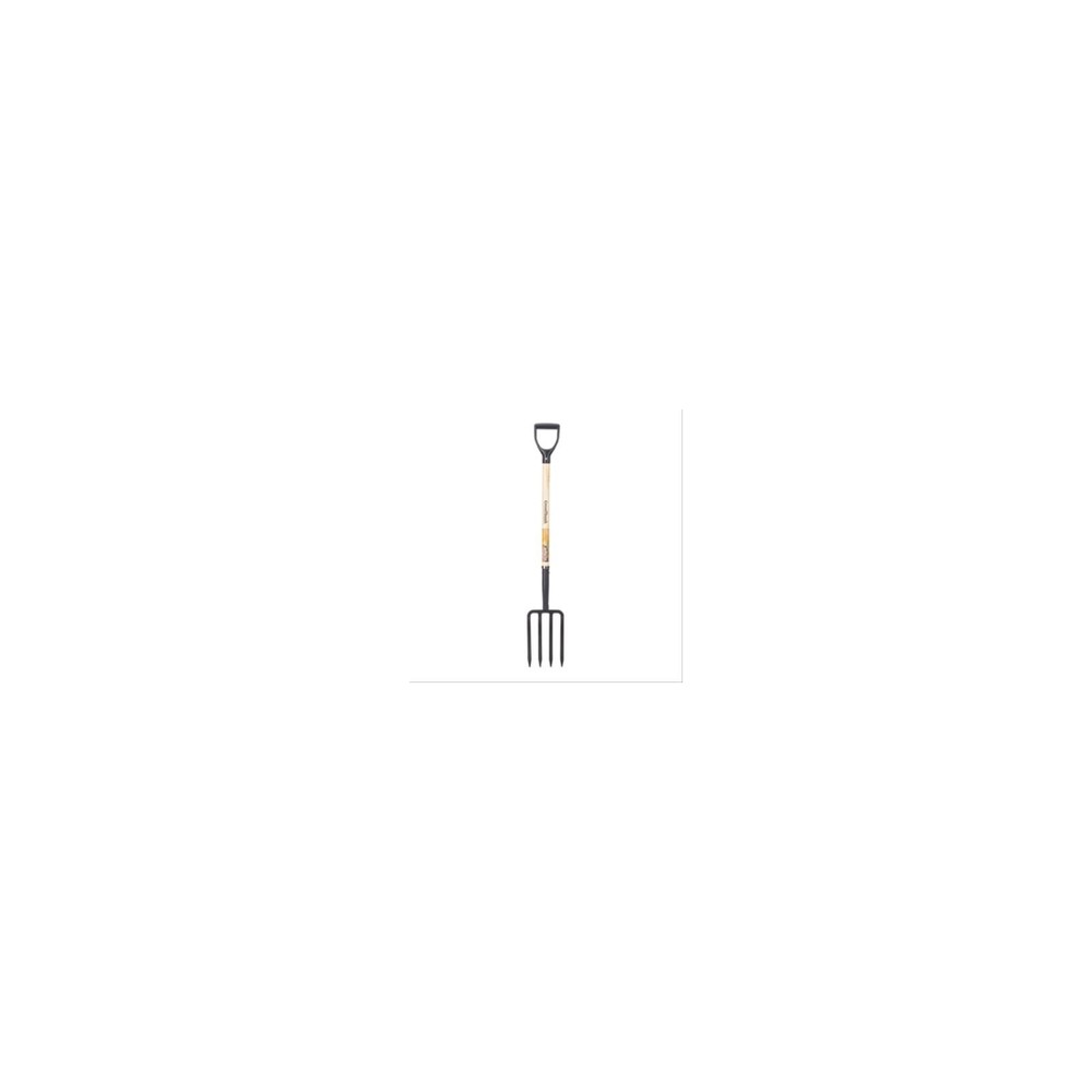 Green Thumb GT-ST219 4-Tine Spading Fork, Wood D-Handle - Quantity 1