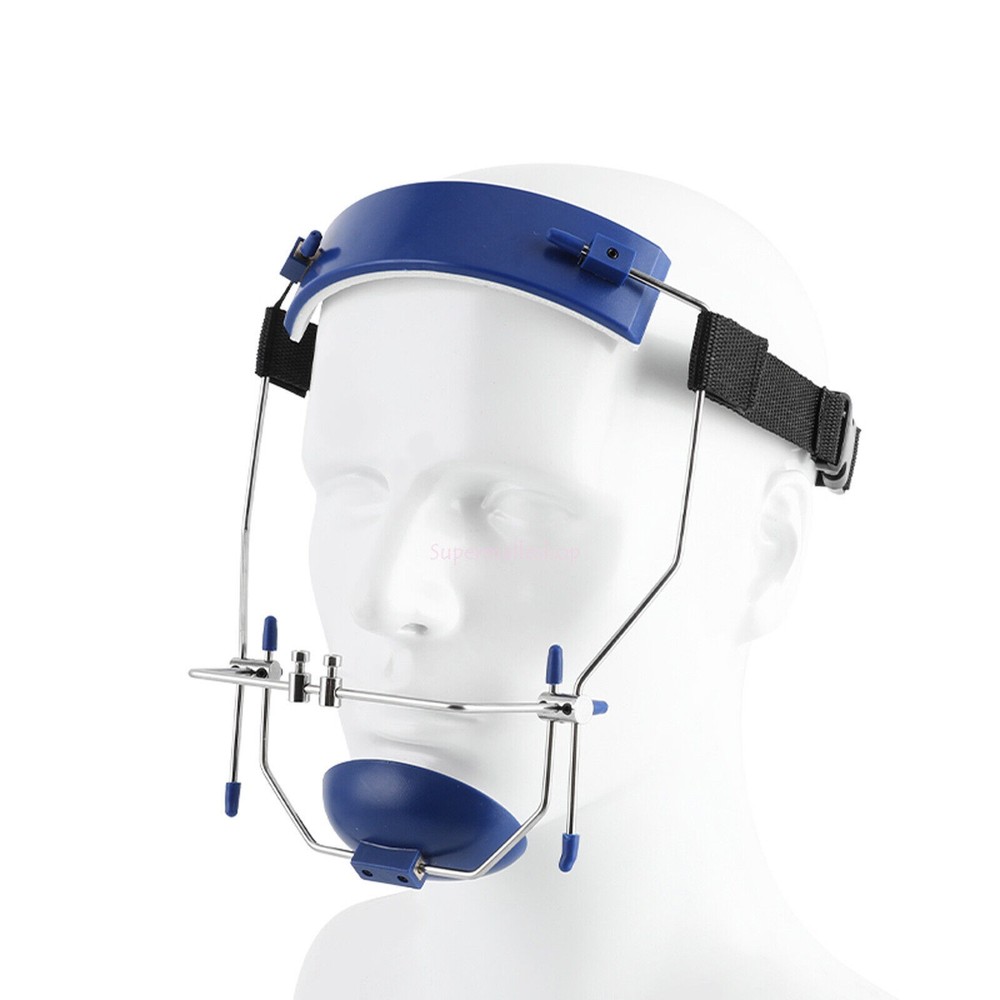 Dental Orthodontic Headgear Reverse-Pull Protraction Adjustable Blue Facemask