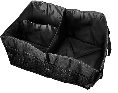 Folding Car Trunk Storage Organizer with configurable interior compartments