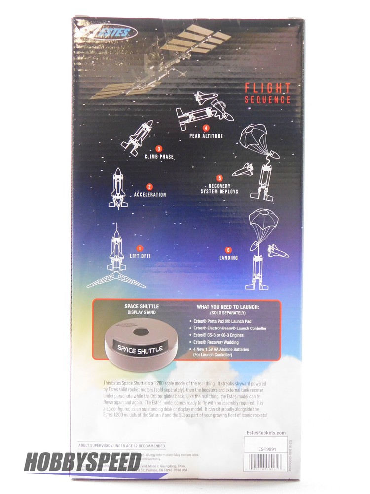 ESTES 9991 SPACE SHUTTLE FLYING MODEL ROCKET KIT NASA object ship EST9991 NEW
