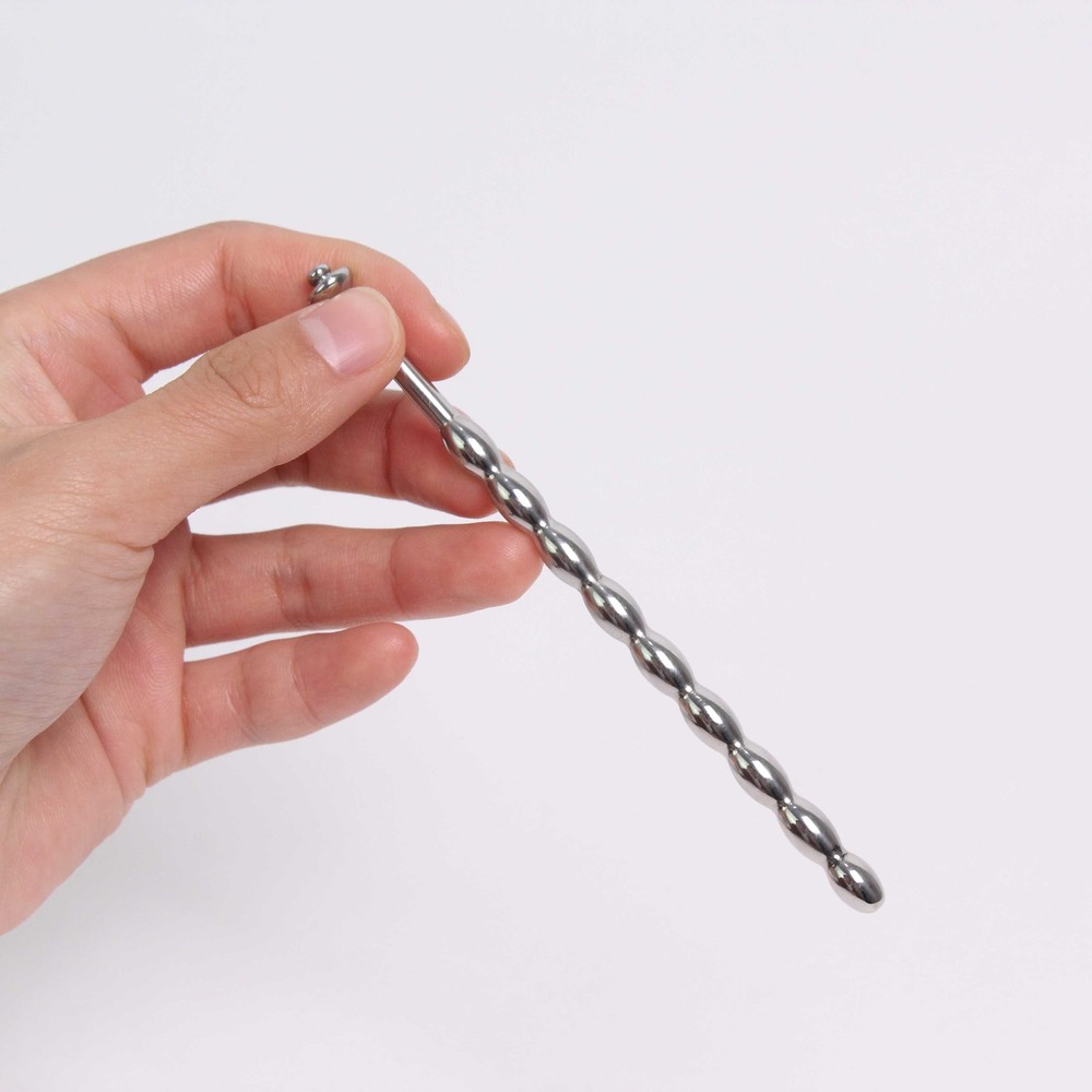 E-stim Stainless Steel Long ring Sounding Plug insertPlug Rod Stretcher for Men