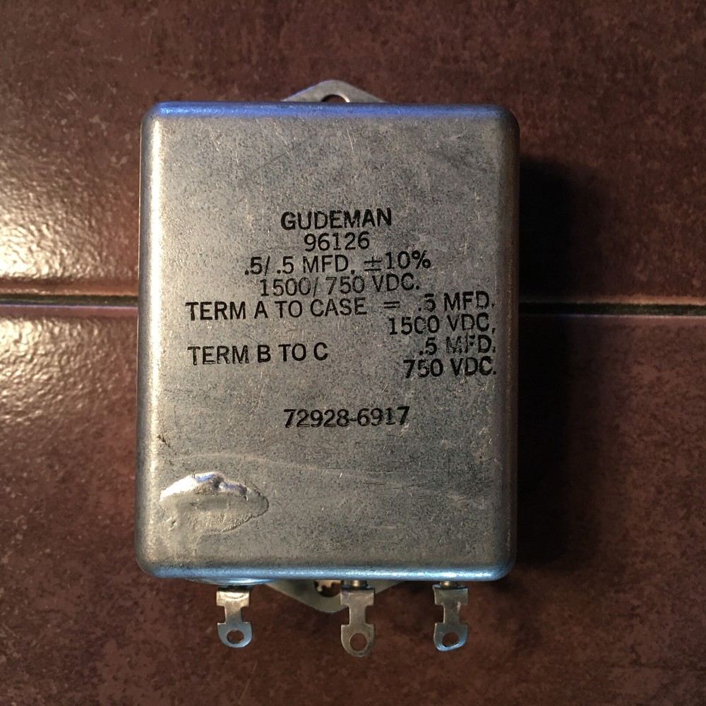Gudeman 96126, .5MFD, 1500/700VDC Capacitor.