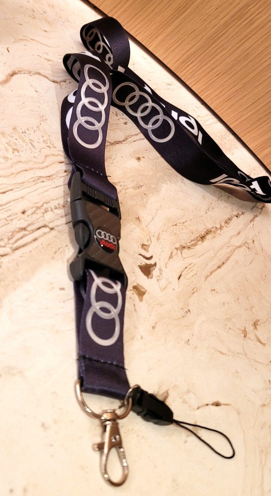 Bespoke Audi Black Lanyard