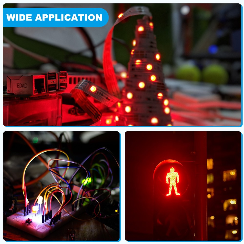 60 Pcs 3mm LED Diode Light 3-6V Pre Wired LED Lights Bulb, Yellow