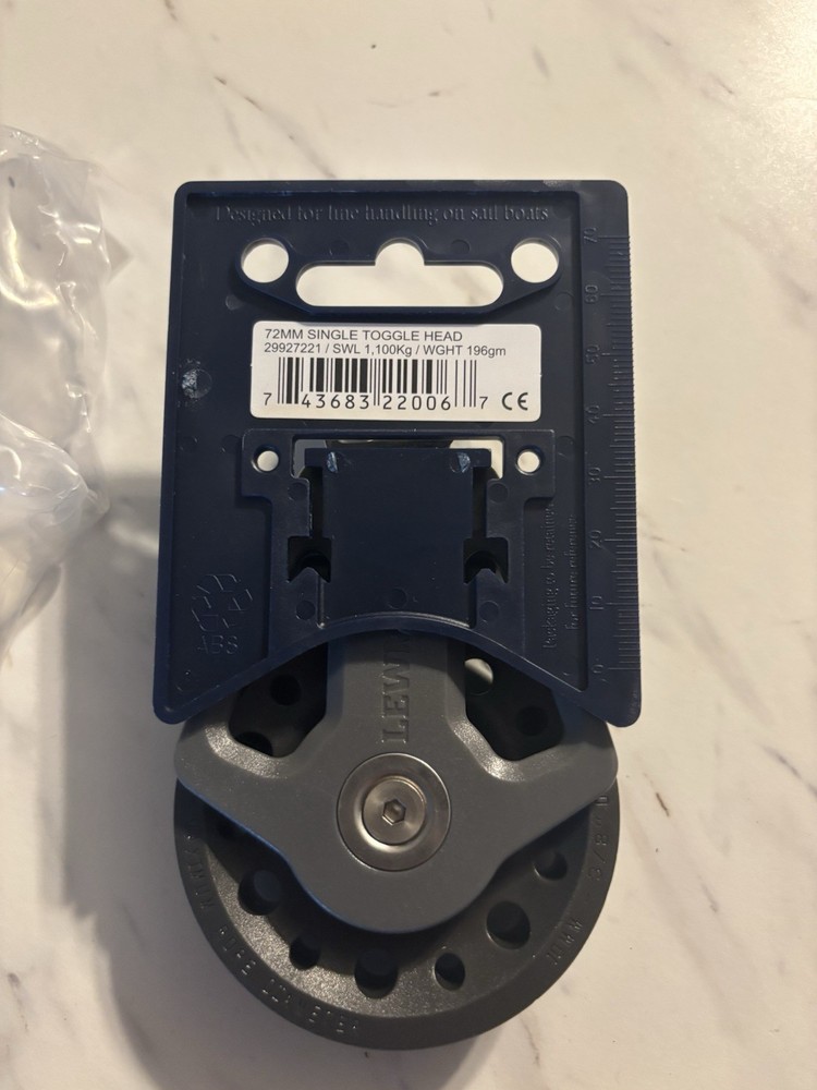 Lewmar Synchro Single Block with Toggle 72mm New In Plastic
