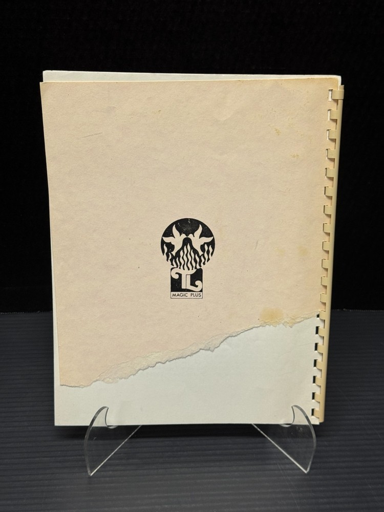 Terry Lunceford Magician Magic Lecture Notes Book