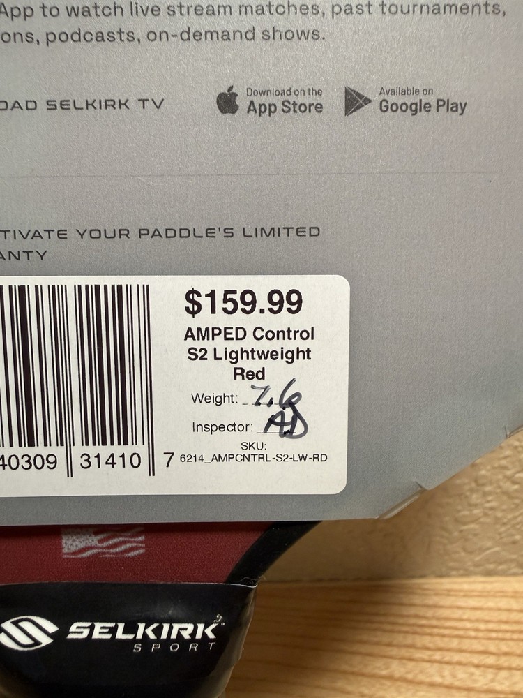 Selkirk Amped Control Pickleball Paddle