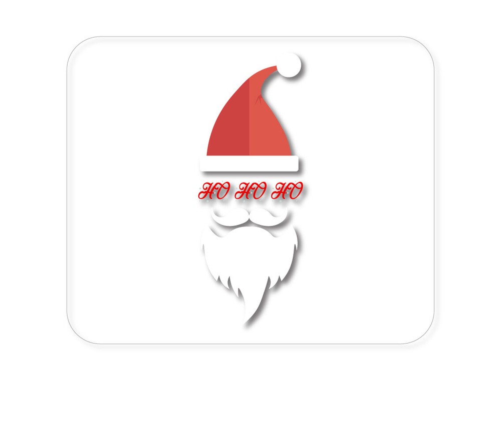 CUSTOM Mouse Pad 1/4 - Santa Hat HO HO HO