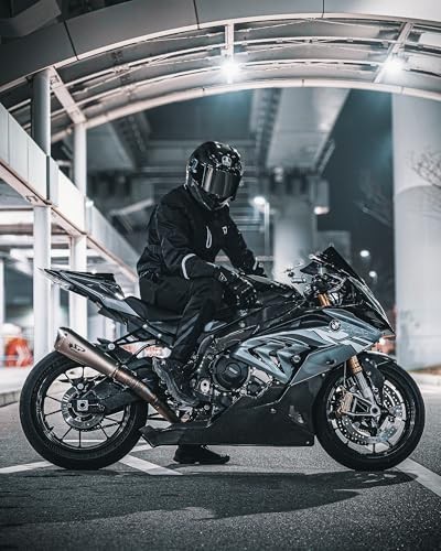 Motorcycle Jacket with CE Armor, Water Resistant Adventure Medium Black