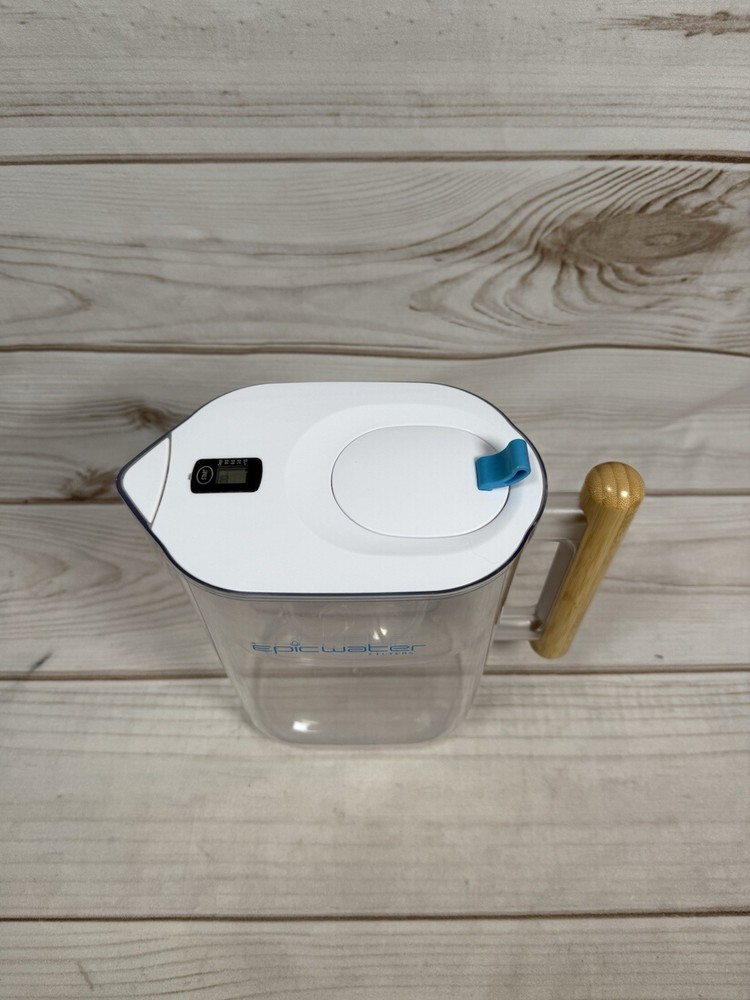 Epic Pure Drinking Water Filter Pitcher BPA Free with Digital Filter Countdown