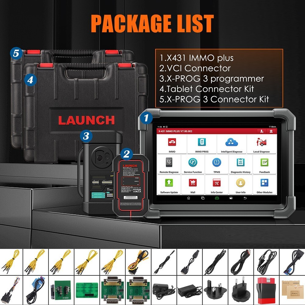 2026 LAUNCH X431 IMMO PLUS Car Key Programming Diagnostic Tool ECU Coding Clone