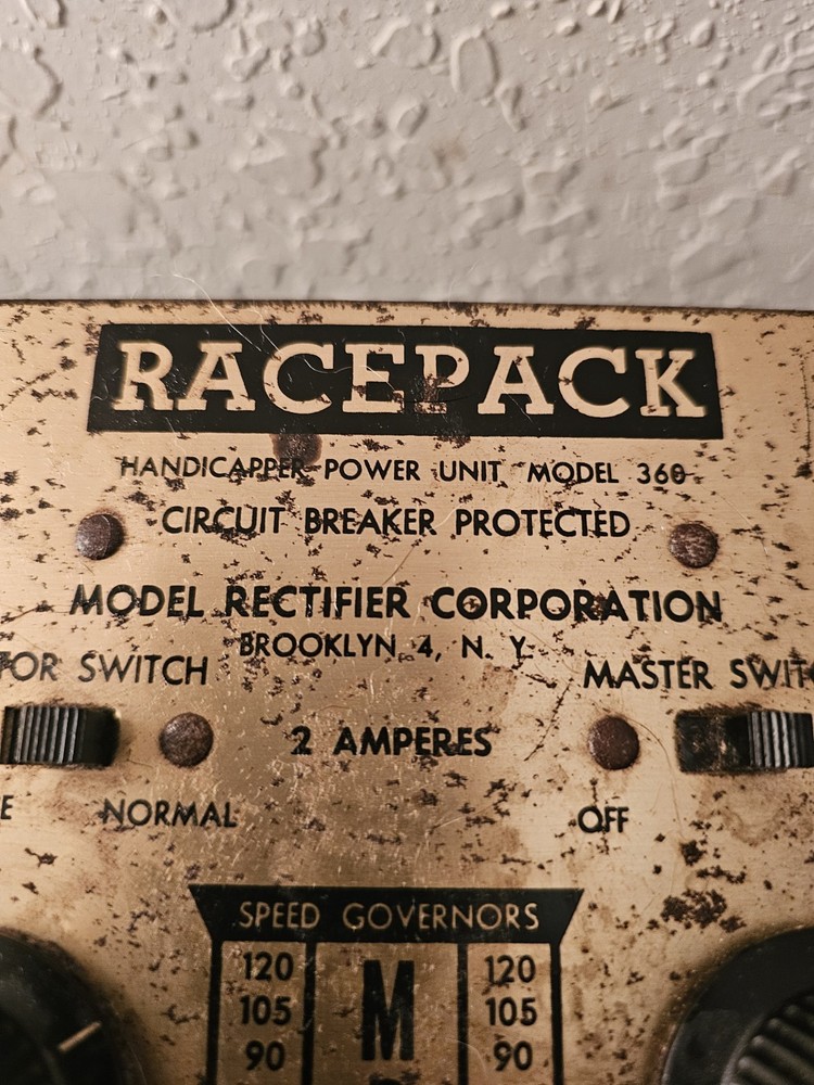 Vintage Model Rectifier Corp RacePack Power Unit Model 360-Works