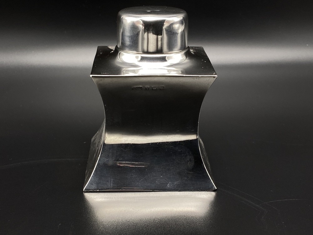 Antique Edwardian Sterling Silver Tea Caddy Unusual Shape Gorham 1909