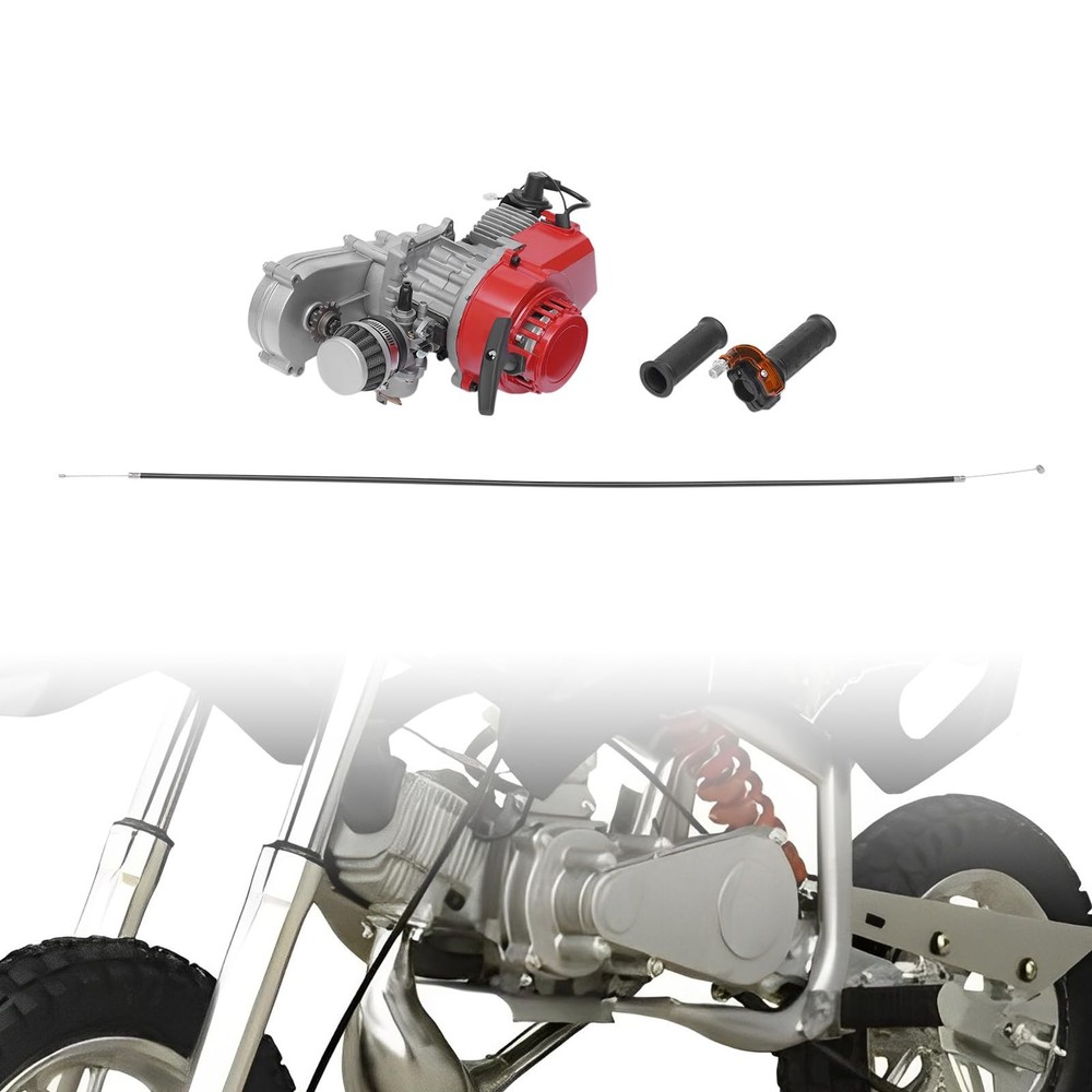49cc 2 Stroke Pull Start Engine Kit with Air Filter for Mini Dirt Bike ATV