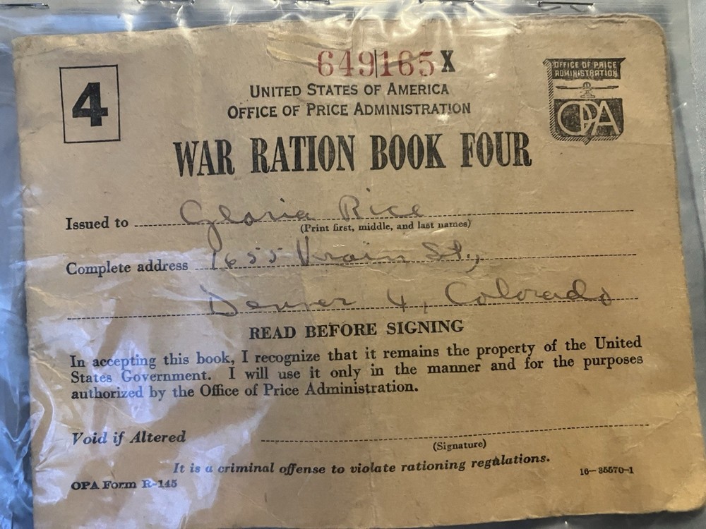 War Ration Book Four