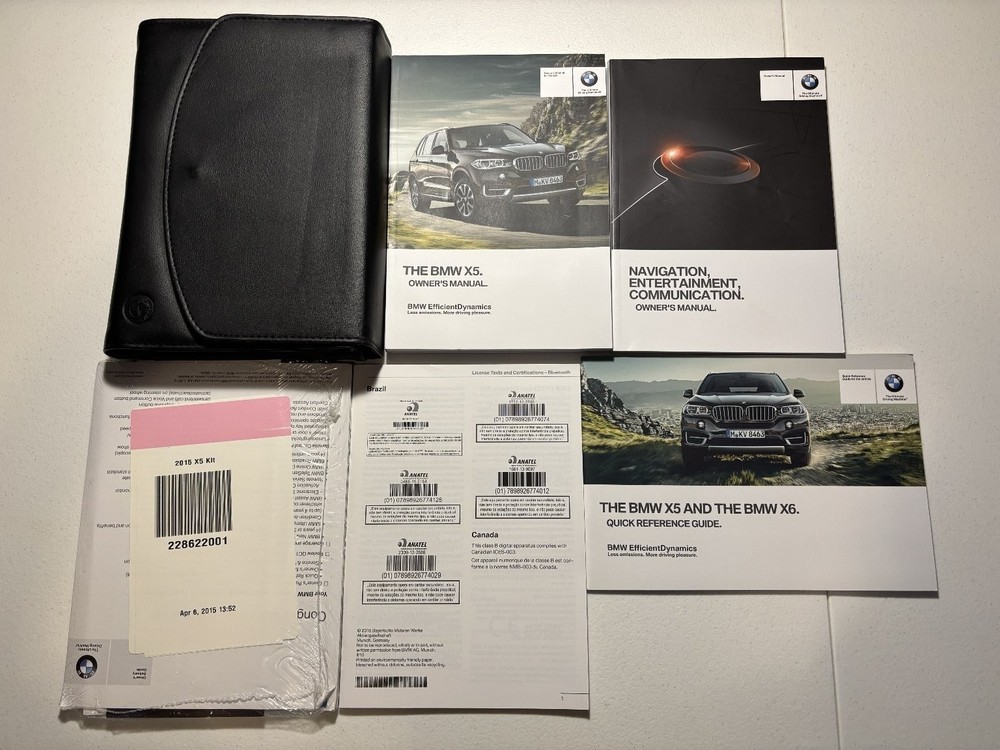 2015 BMW X5 Owners Manual OEM Complete Set