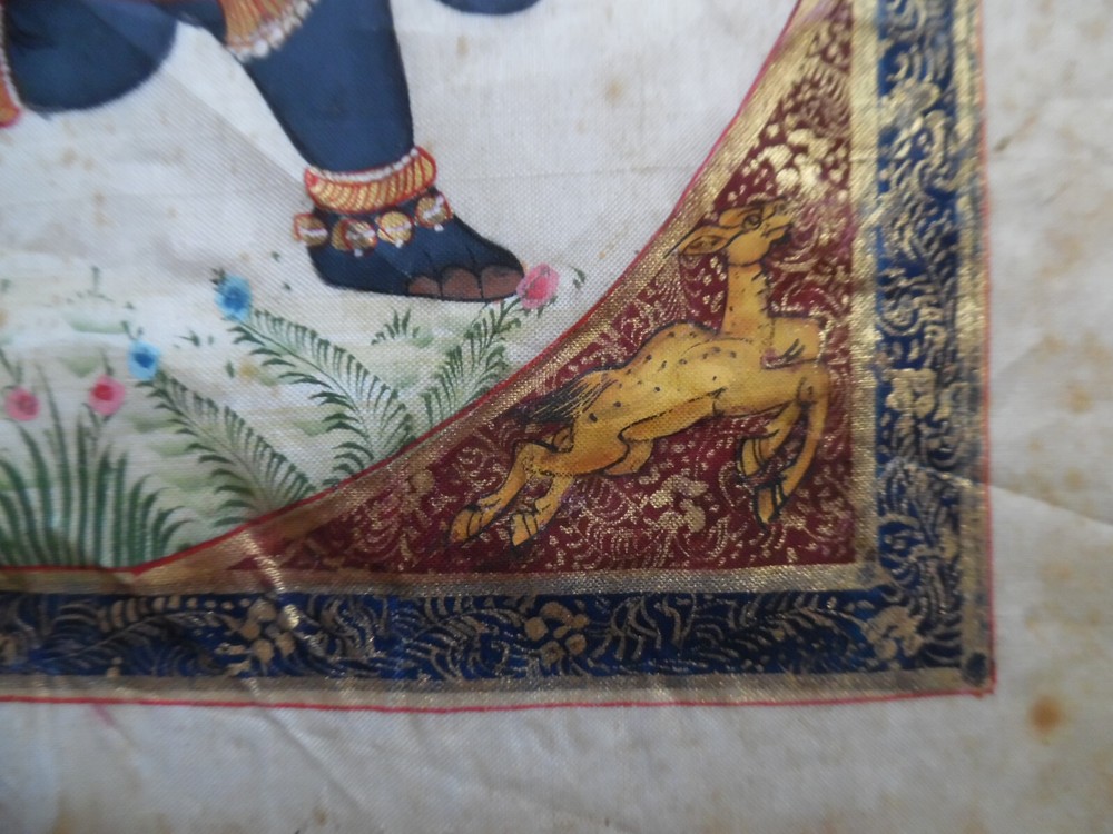 Middle Eastern Hand Painting On Silk Persian