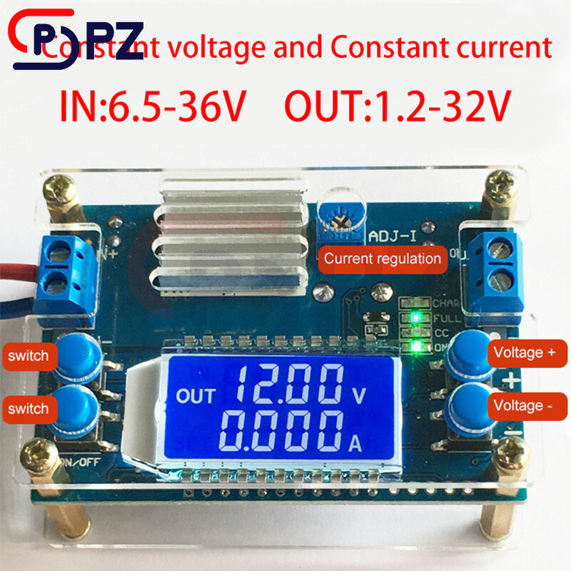 5A CNC Step Ddown Module DC-DC Adjustable Constant Voltage LCD Display Button