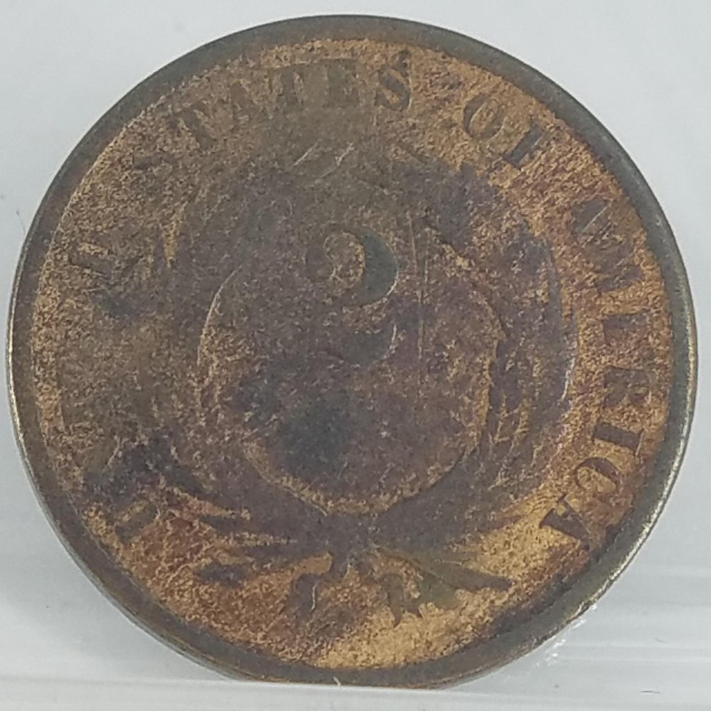 1868 Two Cent Piece | Copper 2 c | Philadelphia | Old Copper Coin
