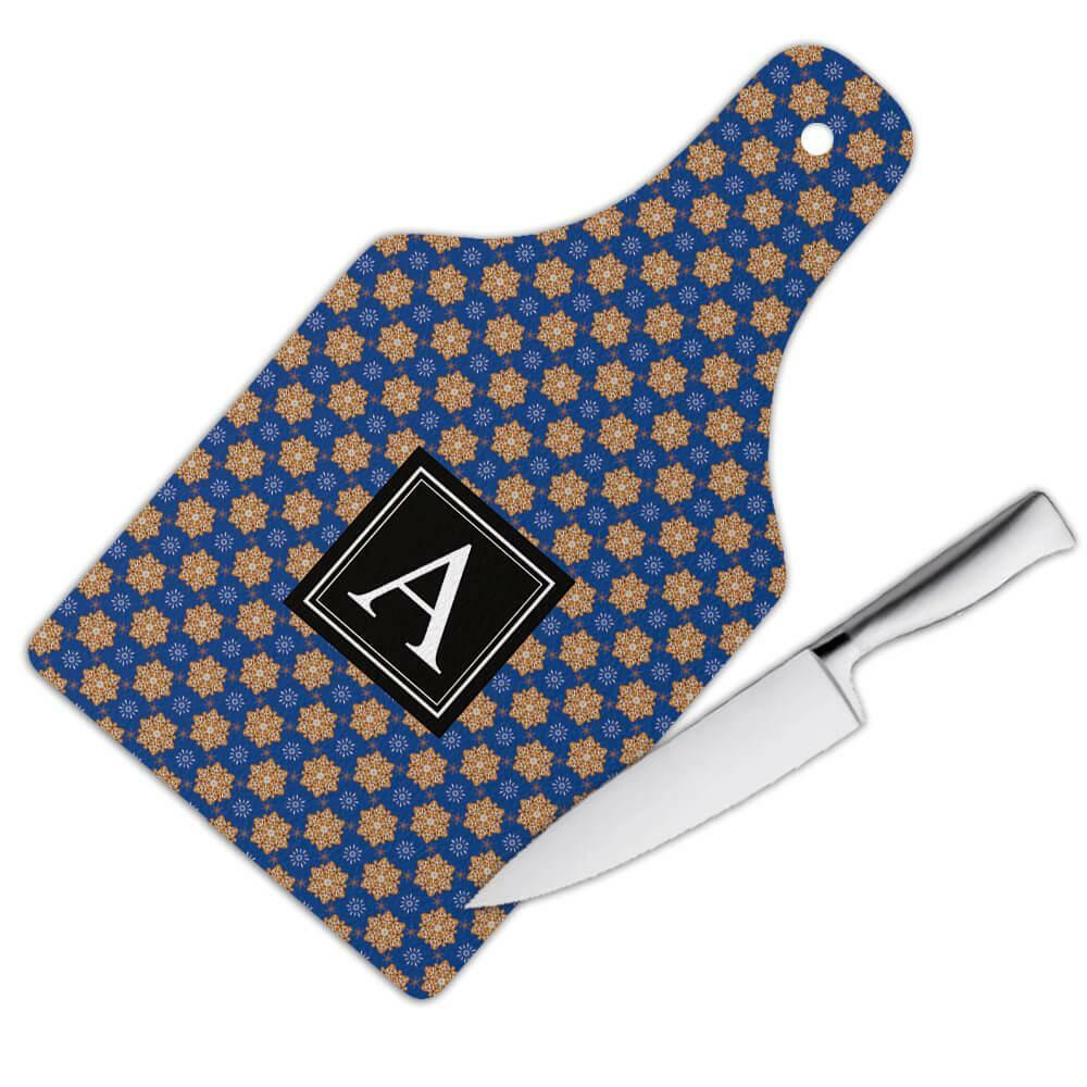 Gift Cutting Board : Huge Snowflake Winter Christmas Mandala Pattern Lacework