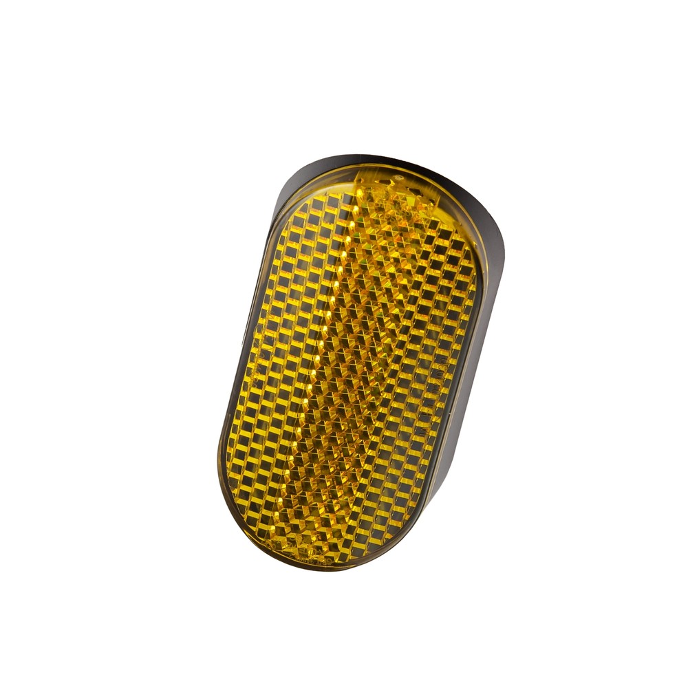 Fork Adhesive Reflector "Curved Shorty" Rounded 62 x 32 x 9 Yellow