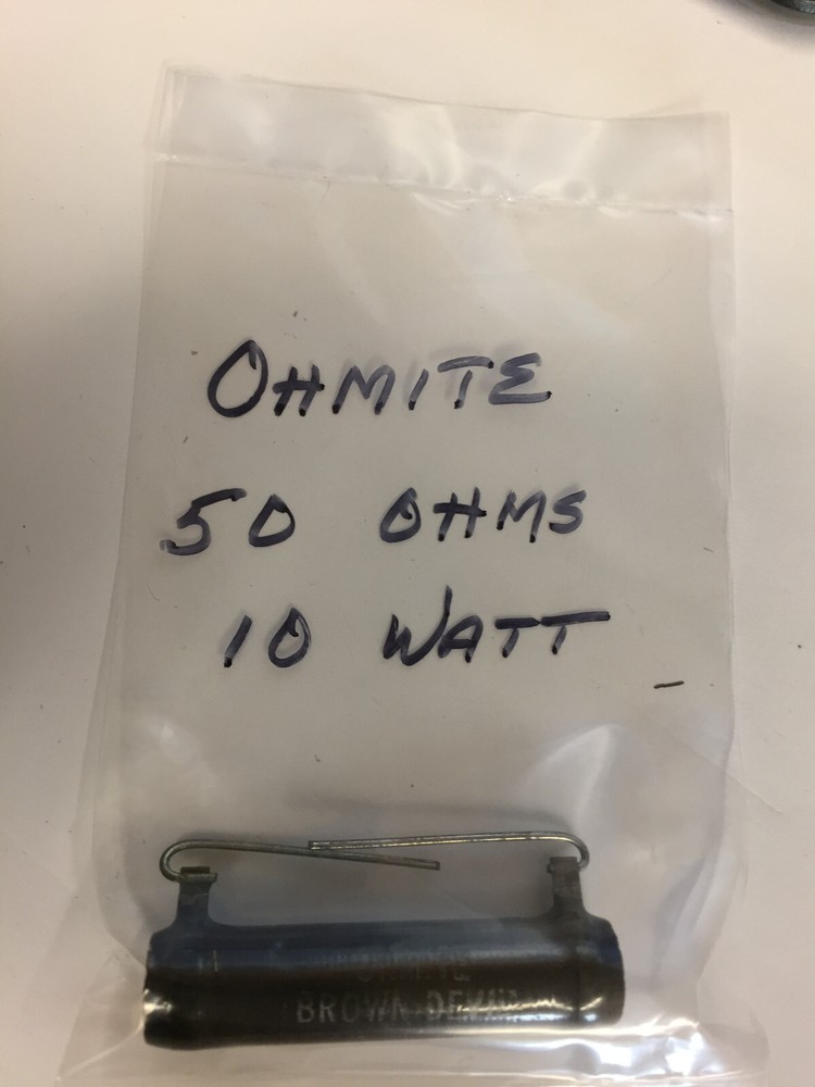 50 OHM 10 WATT OHMITE RESISTOR NOS