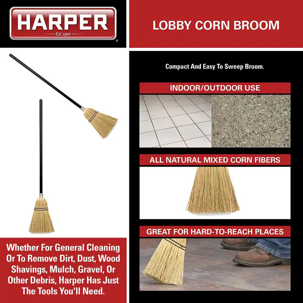28 In. Lobby Corn Broom