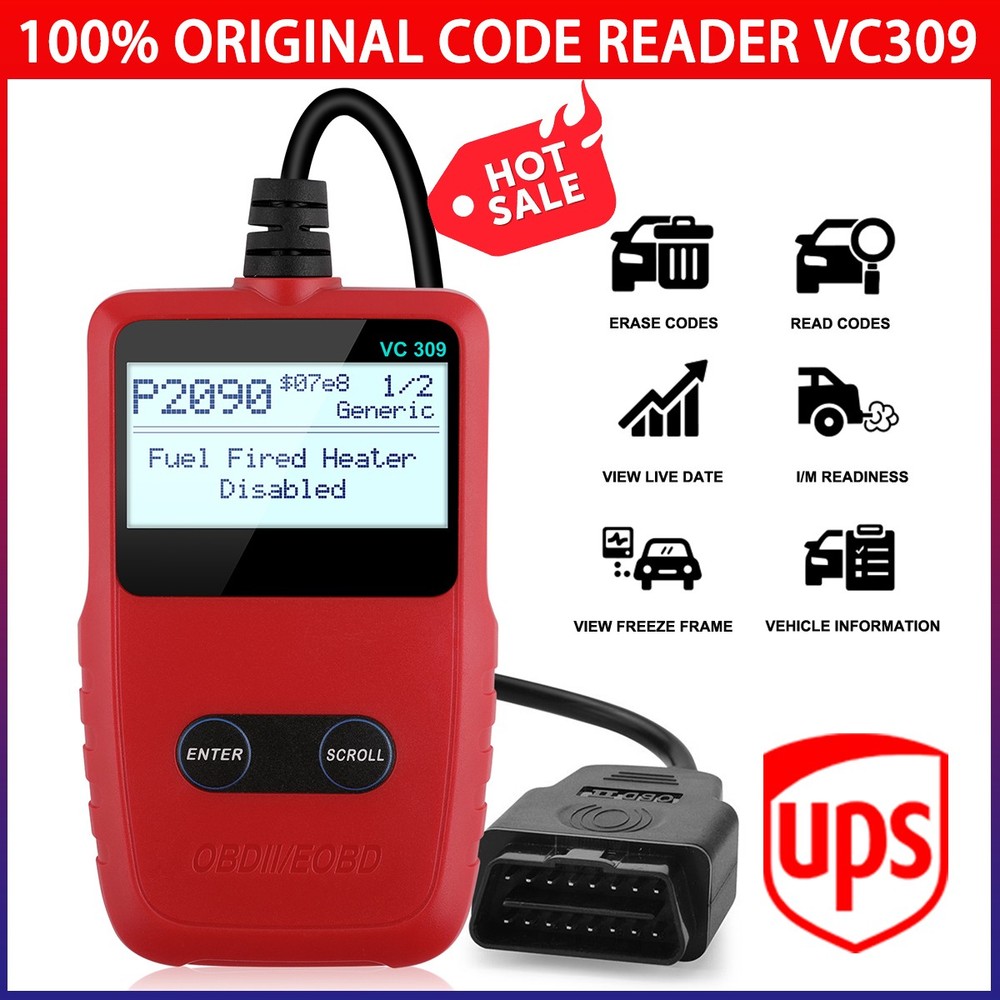 Auto Check Engine Battery Test OBD2 Scanner ODB2 Code Reader Car Diagnostic Tool