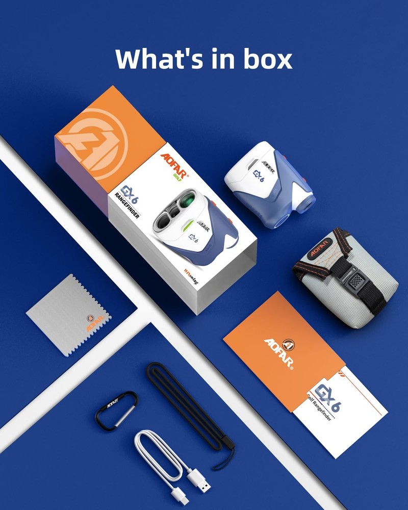 GX6 Golf Rangefinder with Replaceable Charging Function, 1000 Yards Laser Ran...