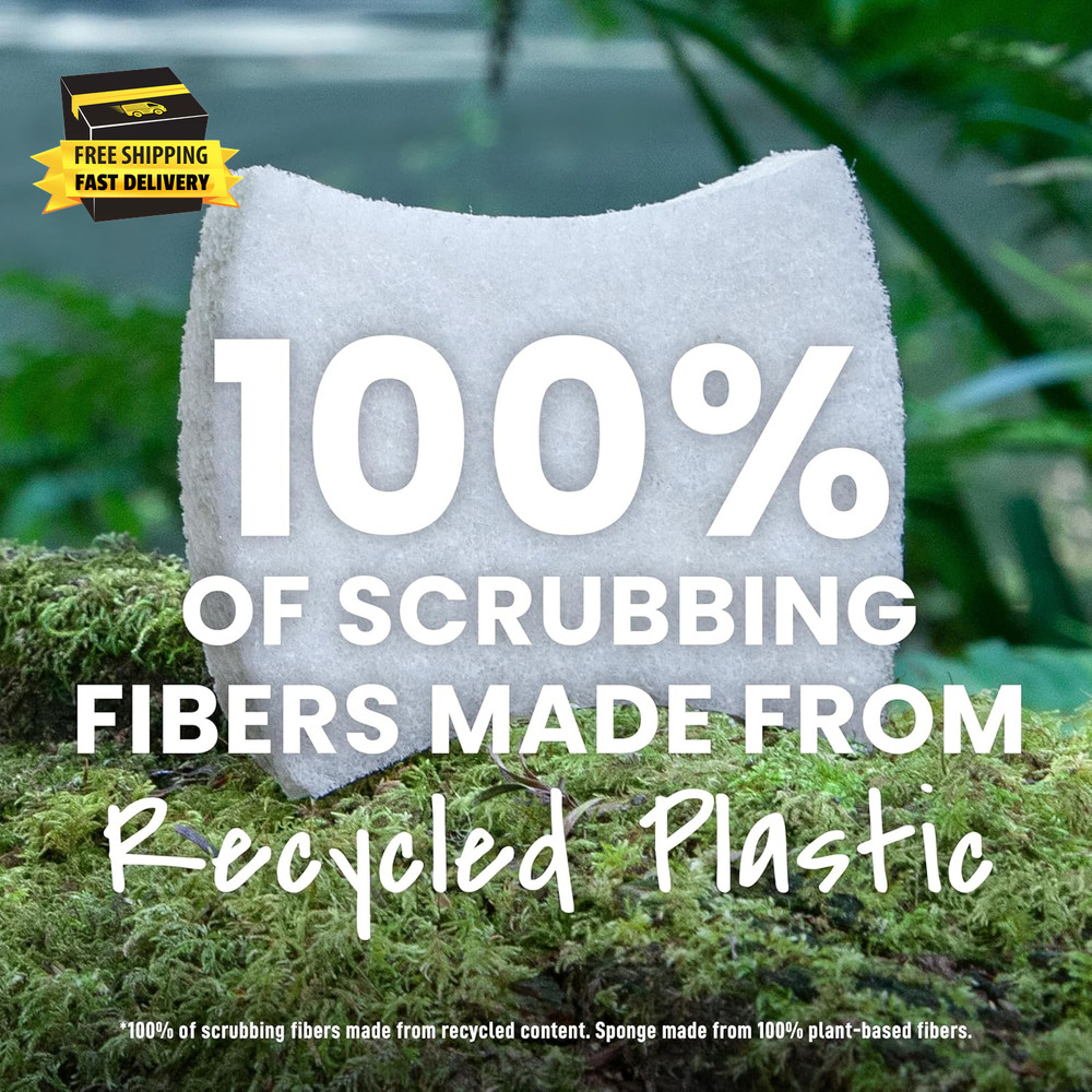® Greener Clean™ Non-Scratch Scrub Sponge, 6 Pack, 6 Units per Case ⭐️⭐️⭐️⭐️⭐️