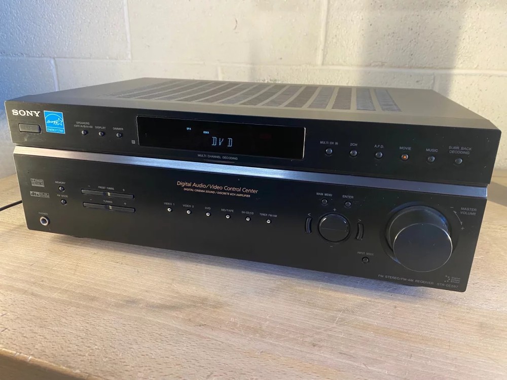Sony STR-DE597 Receiver - Powers On, No Remote, Sold As-Is