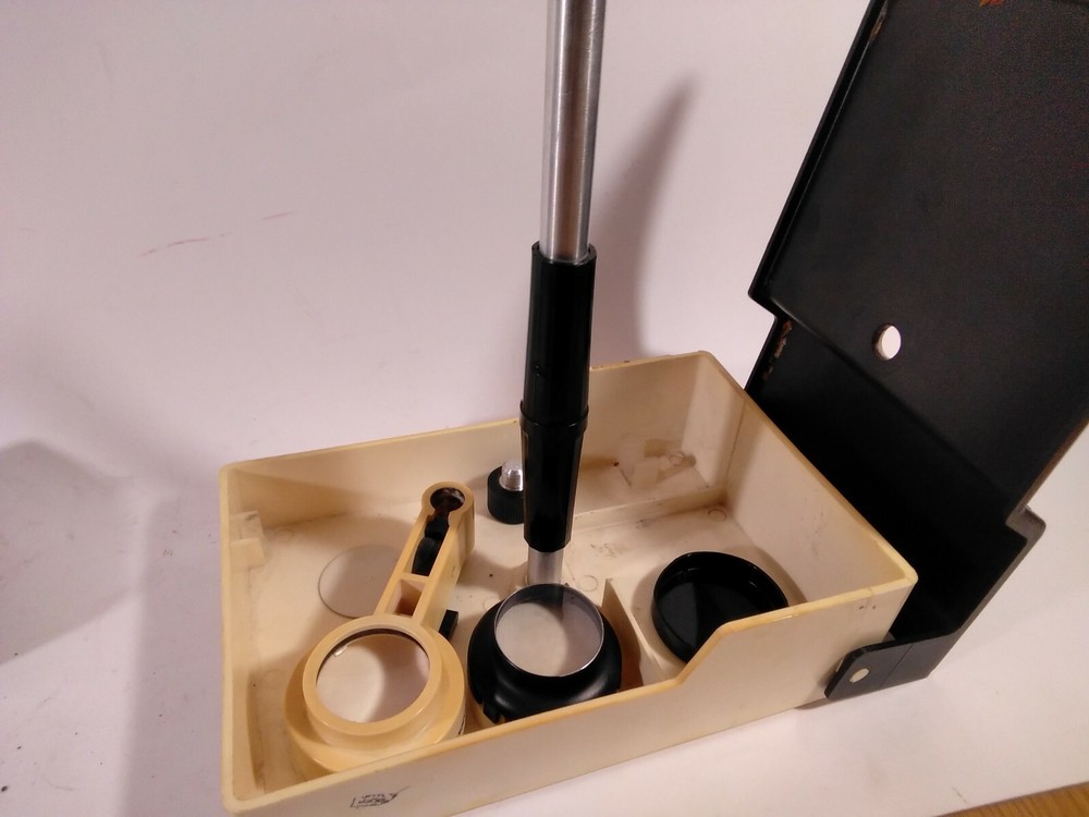 Soviet vintage optical set "Nature lover LP-1". Monocular, Microscope