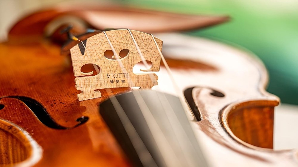 4/4 Full Size Violin Bridge Solid Maple Pre-Cut Pre-Fitted Professional Quality