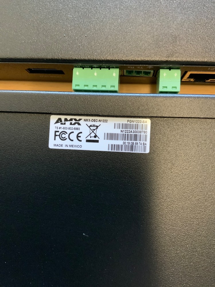 AMX NMX-DEC-N1222 SVSI Stand-Alone Minimal Compression Video Over IP Decoder