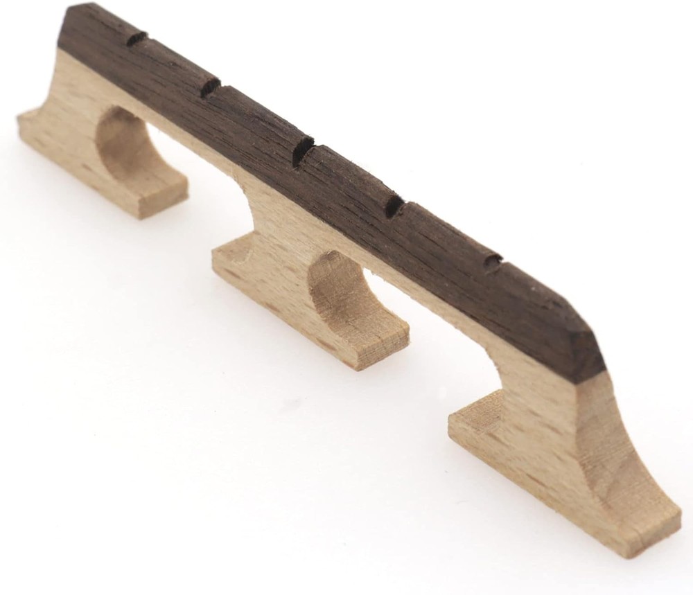 5-String Banjo Bridge, Ebony Maple Banjo Bridge Replacement Composite with