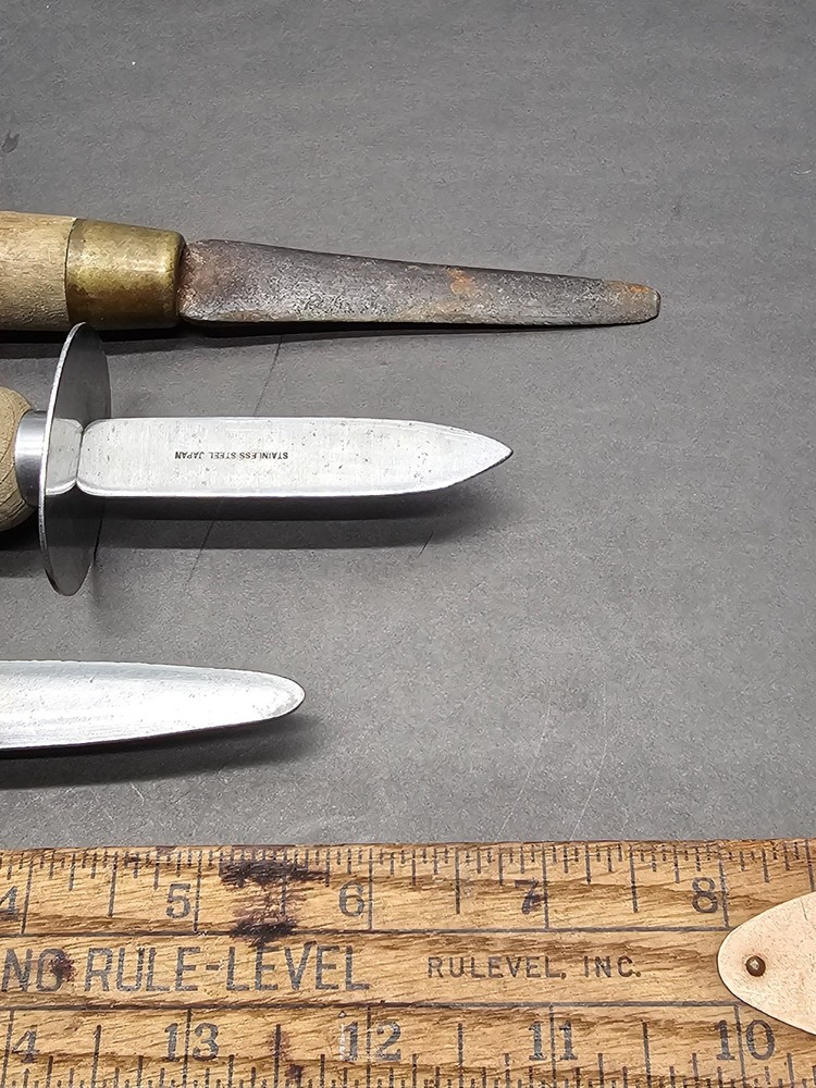 3 Vintage Wood Handle Short Daggers