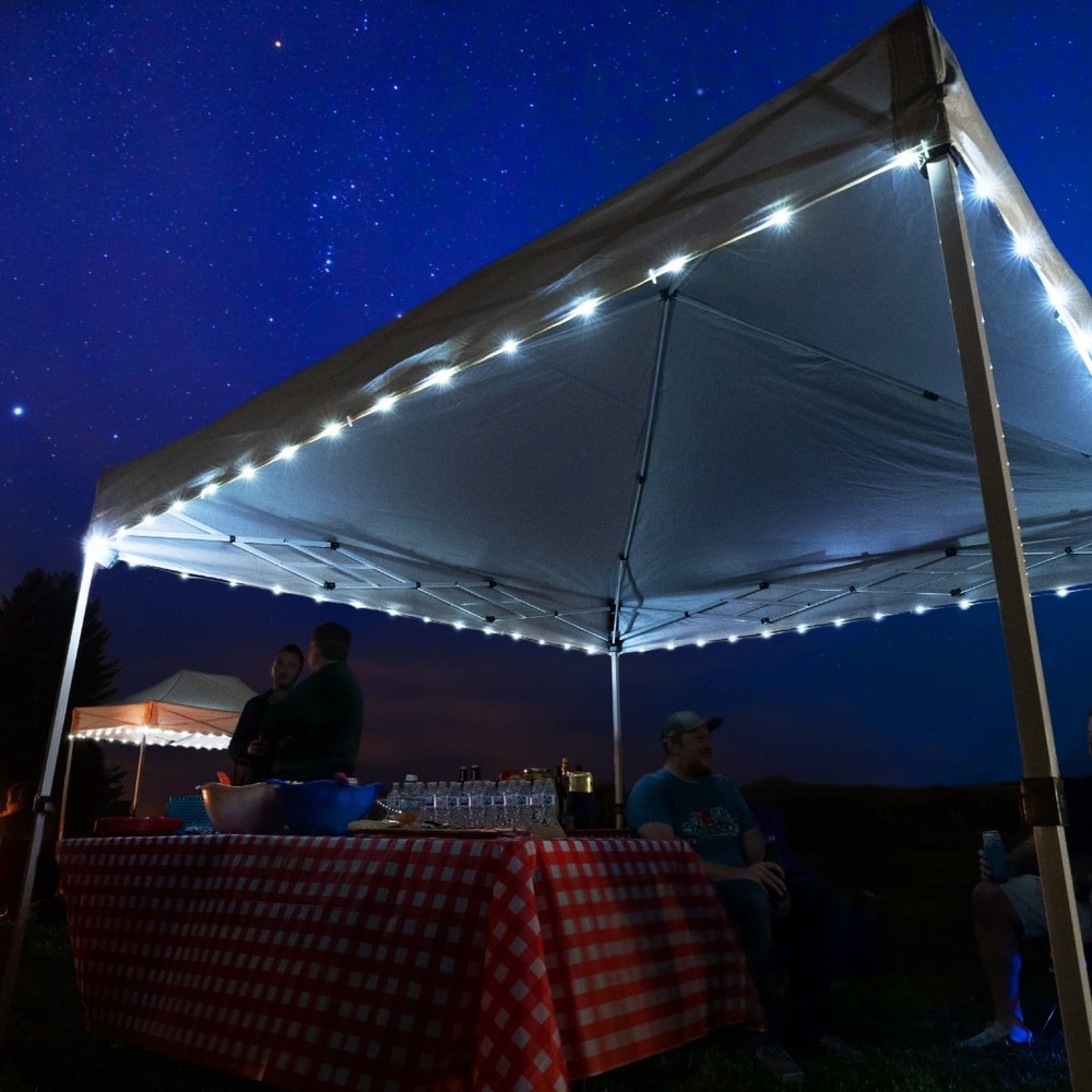CanopyBrightz LED Tent Lights – 40ft String 10x10 Tents White