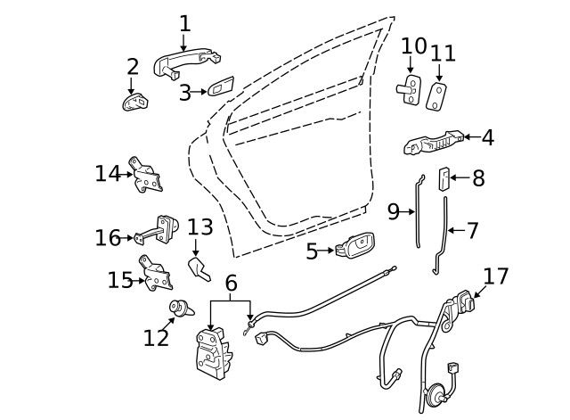 Genuine GM Handle Rod 15825459
