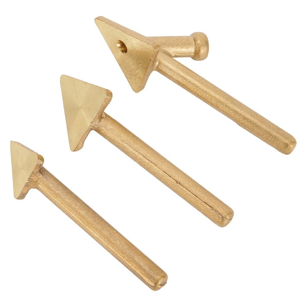 3Pcs Iron Plastic  Soldering Iron Tips Copper Repair Triangular Smoothing9286