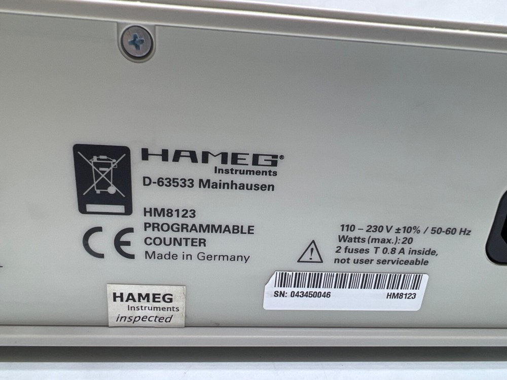 HAMEG HM8123 Programmable Counter 2.6 GHz, 4.01