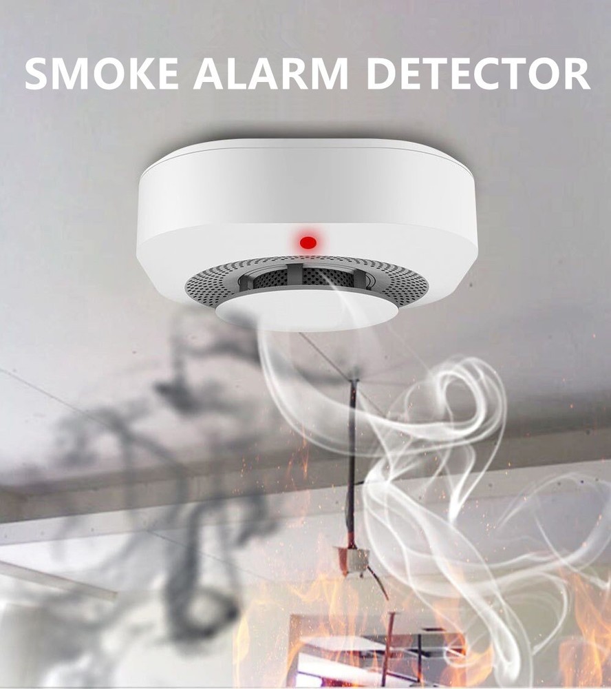 4 Pack Smoke Alarm Home Security Fire Protection System Smoke