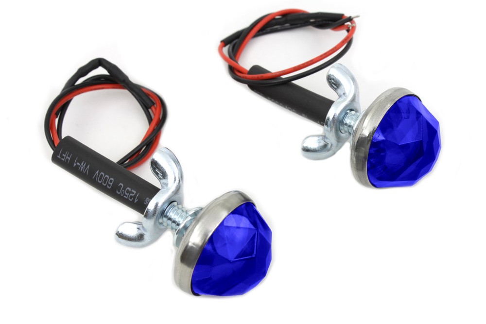 Blue LED Reflector Set fits Harley Davidson