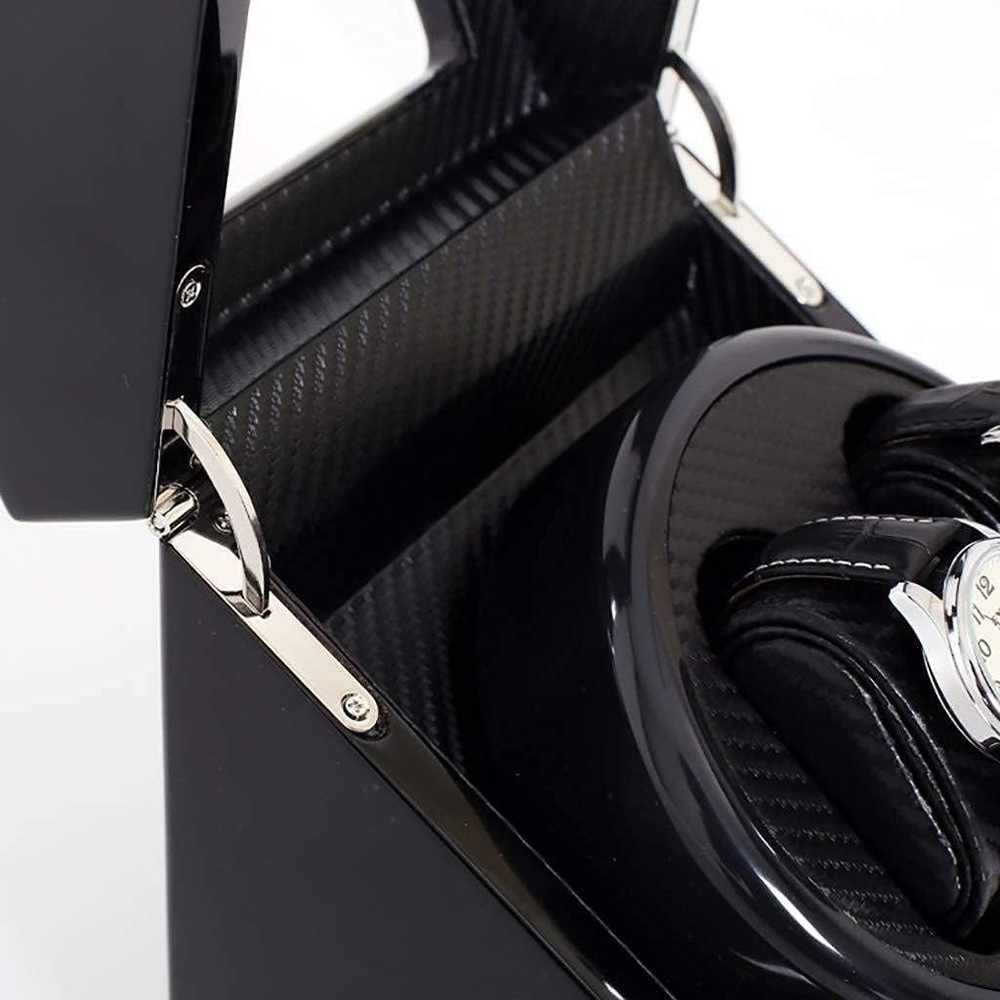 Watch Winders Automatic Mechanical Black Carbon Fiber Double Automatic