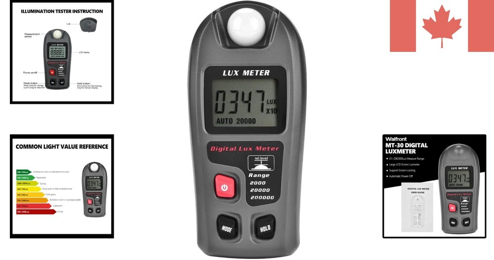 Portable Light Meter with Low Power Consumption - Efficient Illuminance Reading