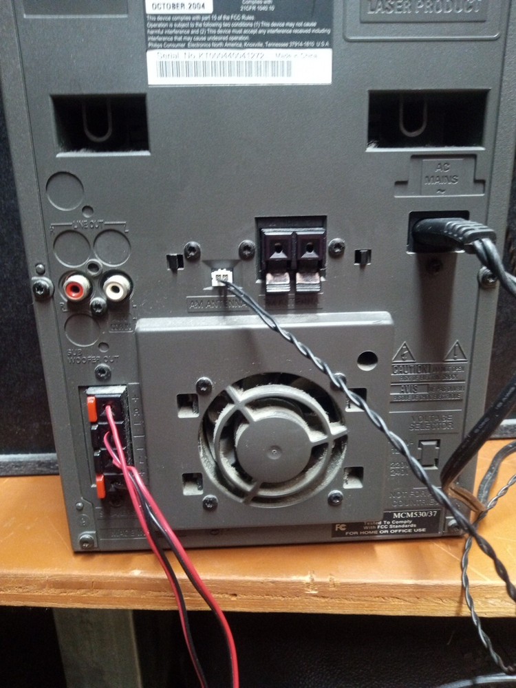 Philips MCM530/37 5 Disc CD Changer Micro Stereo System No Remote TESTED Workin