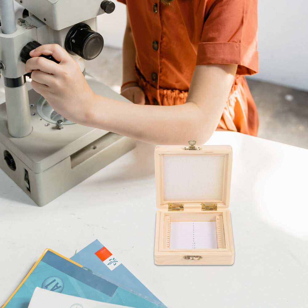 Microscope Slide Organizer Specimens Storage Box Laboratory Slide Storage Holder