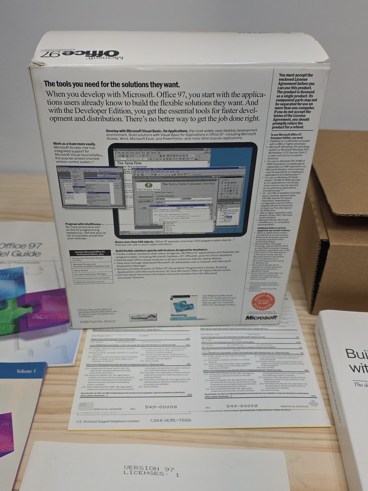 Microsoft Office 97 Developer & Professional Edition CD-ROMs Open Box Free Shipp