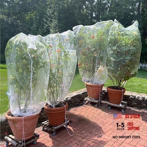 Drawstring Blueberry Netting for Bushes-(Pack) - Easy Install 4.92×3.94Ft 4