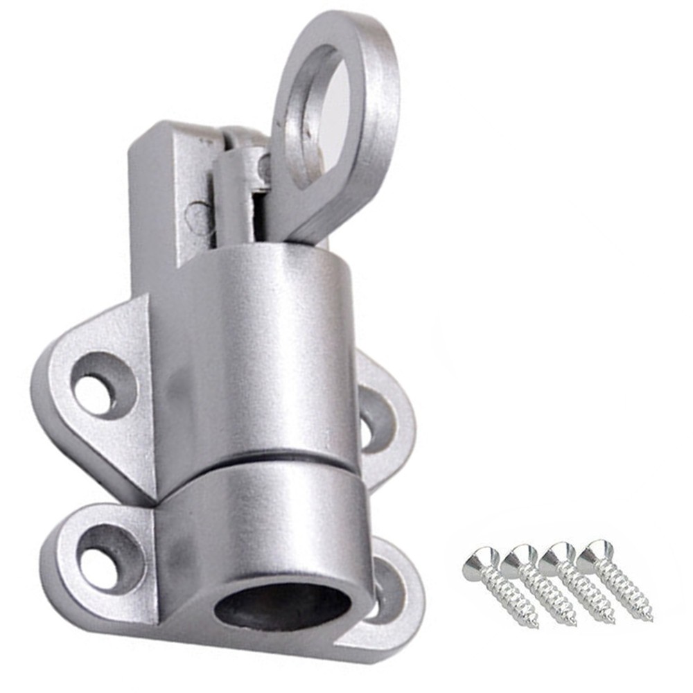 Silver Alloy Security Automatic Window Gate Lock Spring Bounce Door Bolt