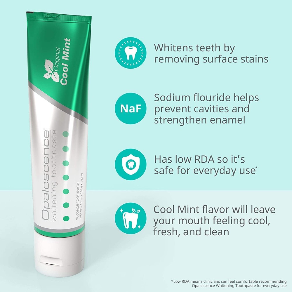 New Opalescence Toothpaste 4.7oz Teeth Whitening Formula Regular Size Cool Mint